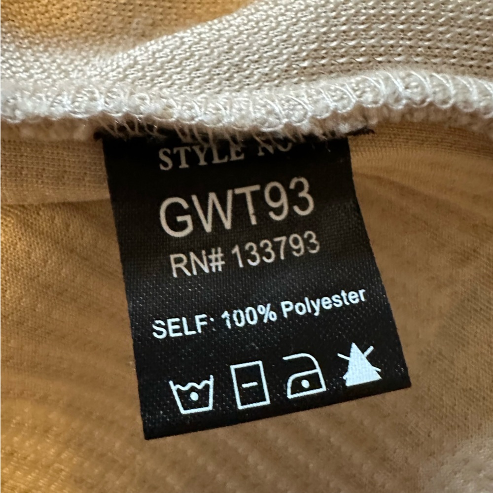 Pol Oversized Quarter Zip Pieced Patchwork Beige … - image 8